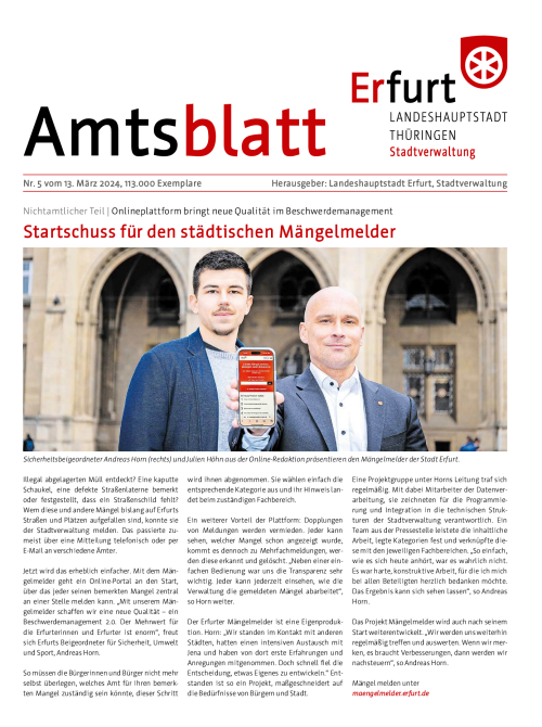 Amtsblatt Nr. 5 vom 13.03.2024