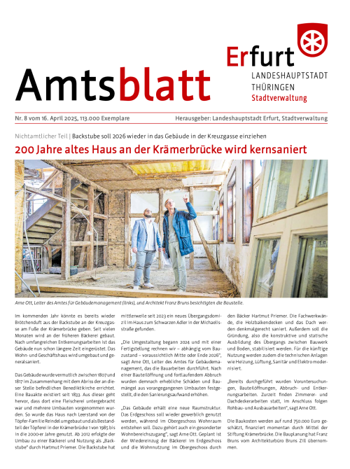Amtsblatt Nr. 8 vom 16.04.2025