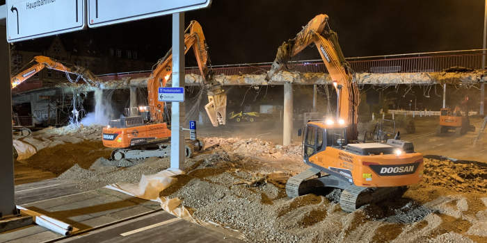 Abriss der Schmidtstedter Brücke