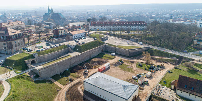 Baustelle Petersberg von oben