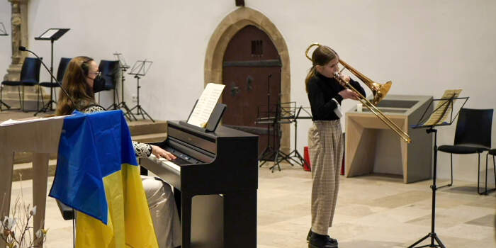 Musikschüler spielten für die Ukraine