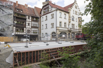 Brücke mit Schalung