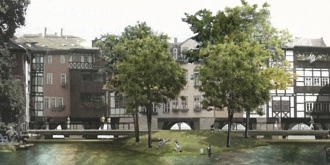 Visualisierungen und Varianten zur Neugestaltung der Rathausbrücken