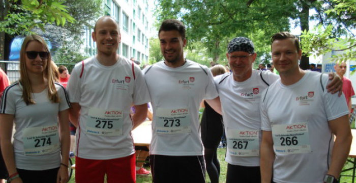 Foto: Starter des Teams der Stadtverwaltung Erfurt © Stadtverwaltung Erfurt Gruppenfoto der 5 Starter