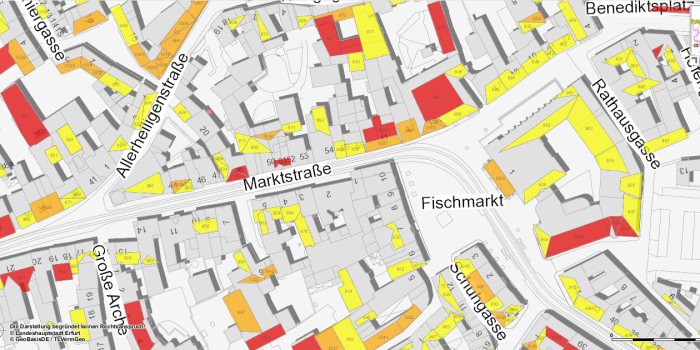 Karstendarstellung mit geeigneten Solarflächen