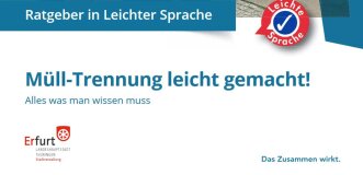 Grafik Müll-Trennung in Leichter Sprache