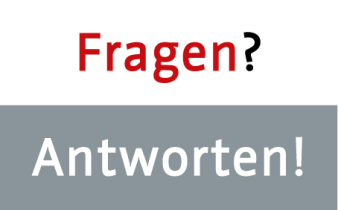 Themengrafik mit Aufschrift Fragen Antworten