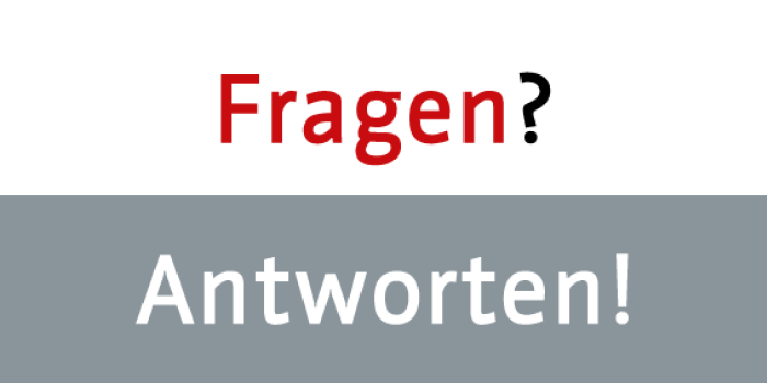 Themengrafik mit Aufschrift Fragen Antworten