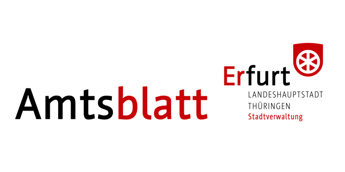 Grafik: Amtsblatt © Stadtverwaltung Erfurt Logo der Stadtverwaltung mit Text Amtsblatt