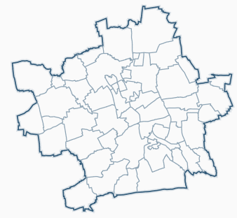 Kartendarstellung der Erfurter Stadtteile