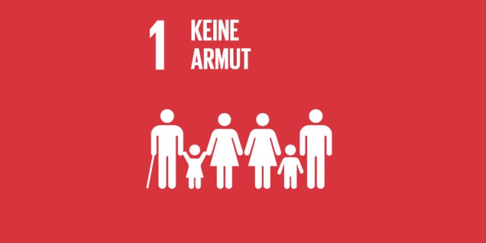 Rotes Logo mit weißer Schrift und weißen Menschen