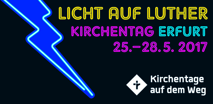 Kirchentag auf dem Weg – Licht auf Luther Farbiges Logo