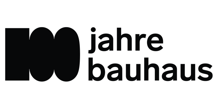 Grafik: Bauhaus100 © Bauhaus-Archiv e. V. / Museum für Gestaltung, Berlin Wortmarke Bauhaus100