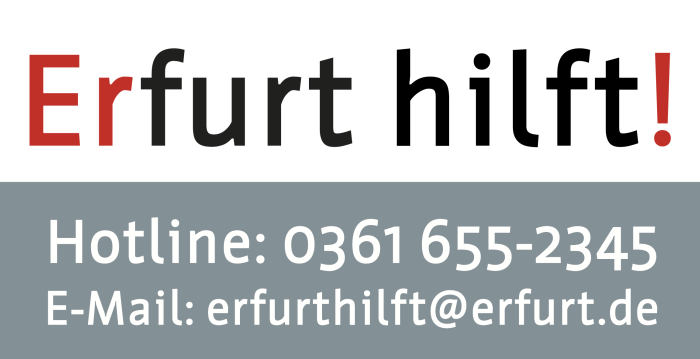 Logo für Hilfsprogramm Erfurt hilft!