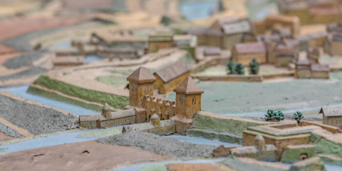 Foto: Stadtmodell im Stadtmuseum © Norman Hera Detailansicht Stadtmodell