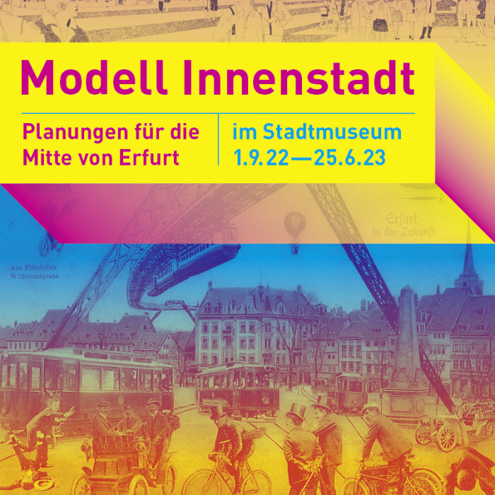 Grafik zur Ausstellung "Modell Innenstadt" farbige Grafik zur Ausstellung "Modell Innenstadt"