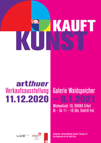 Foto: Kauft Kunst Plakat © Verband Bildender Künstler Thüringen e.V. / Marianne Conrad ein Plakat zur Ausstellung mit dem Titel "Kauft Kunst"