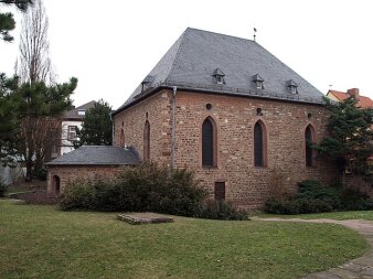 Foto: Gartenansicht der Synagoge in Worms © Rainer Josef Barzen Foto von der Synagoge in Worms