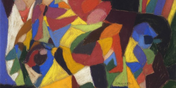 Adolf Hölzel (1853-1934): Ohne Titel, um 1925 Ein sehr buntes, abstraktes Gemälde