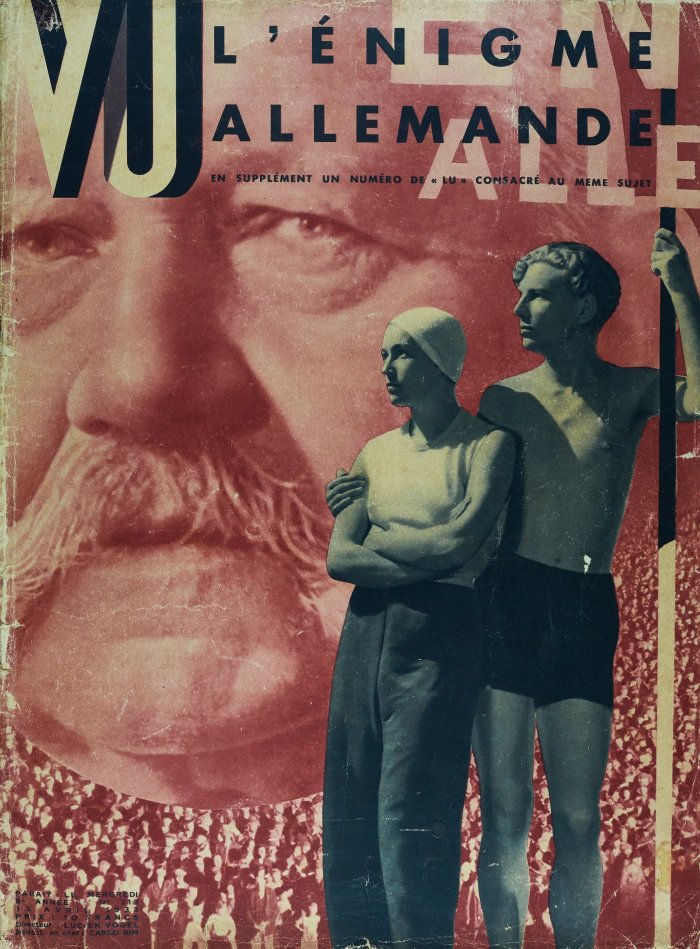 Lucien Vogel: Umschlagmontage „L’énigme allemande“ für „Vu“, Nr. 213 vom 13. April 1932 Ein Zeitschriftencover