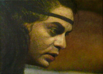 Ausschnitt eines Gemäldes: Kopf im Profil
