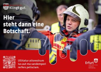 Die Grafik zeigt ein Beispiel für ein mögliches Plakat im Rahmen der Personalmarketingkampagne.