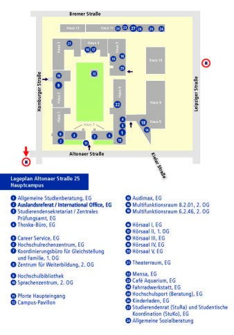 FH Erfurt, Campusplan