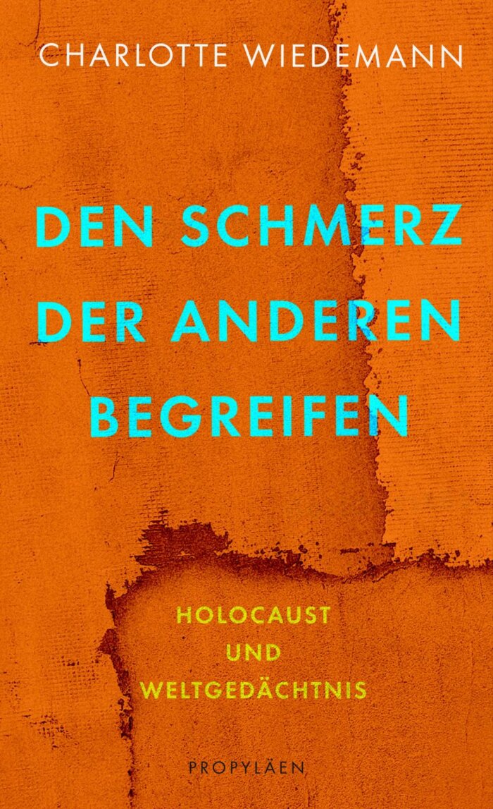 Cover „Den Schmerz der Anderen begreifen“, oranger Hintergrund mit hellblauer Schrift 