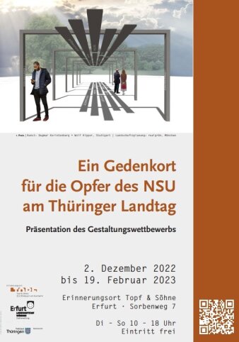 Plakat "Ein Gedenkort für die Opfer des NSU am Thüringer Landtag"