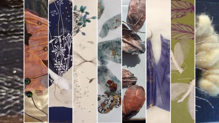 Cover TAT neun Streifen mit Detailaufnahmen von textilen Insekten