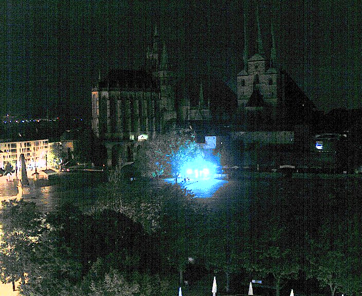 Webcam Erfurt: Die am meisten aufgerufene Webcam in Erfurt erlaubt den Blick auf den Domplatz.